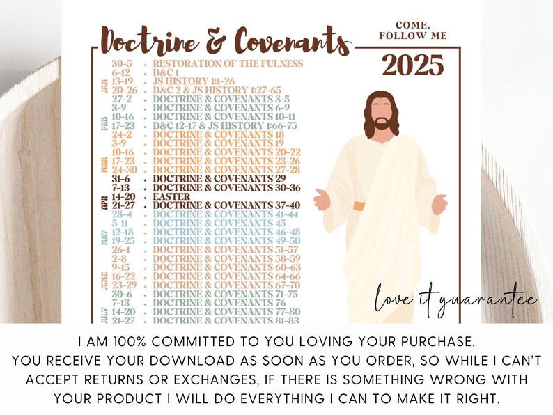 Doctrine and Covenants Reading Schedule and Come, Follow Me 2025