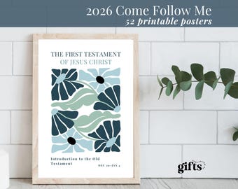 Come Follow Me 2026 Old Testament Scripture Posters Study Guide Church Of Jesus Christ, Primary Relief Society Gift, Sunday School and Youth