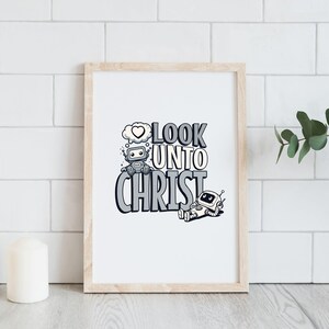 Look Unto Christ | LDS Youth Theme 2025 Poster | Look Unto Me In Every Thought | Doctrine and Covenants Scripture 2025 | Young Women YW YM