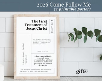 Come Follow Me 2026 Old Testament Scripture Cards, Study Guide Church Of Jesus Christ, Primary, Relief Society Gift, Sunday School and Youth