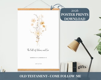 Come Follow Me 2026 Old Testament Scripture Posters Study Guide Church Of Jesus Christ, Primary Relief Society Gift, Sunday School and Youth