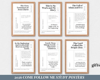 Come Follow Me 2026 Old Testament Scripture Cards, Study Guide Church Of Jesus Christ, Primary, Relief Society Gift, Sunday School and Youth