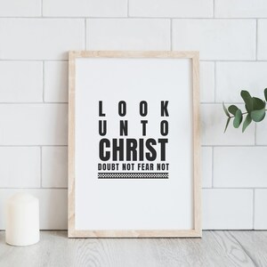 Look Unto Christ | LDS Youth Theme 2025 Poster | Look Unto Me In Every Thought | Doctrine and Covenants Scripture 2025 | Young Women YW YM