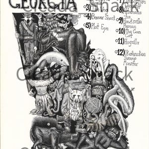 Monster von Georgia Karte Kunstdruck