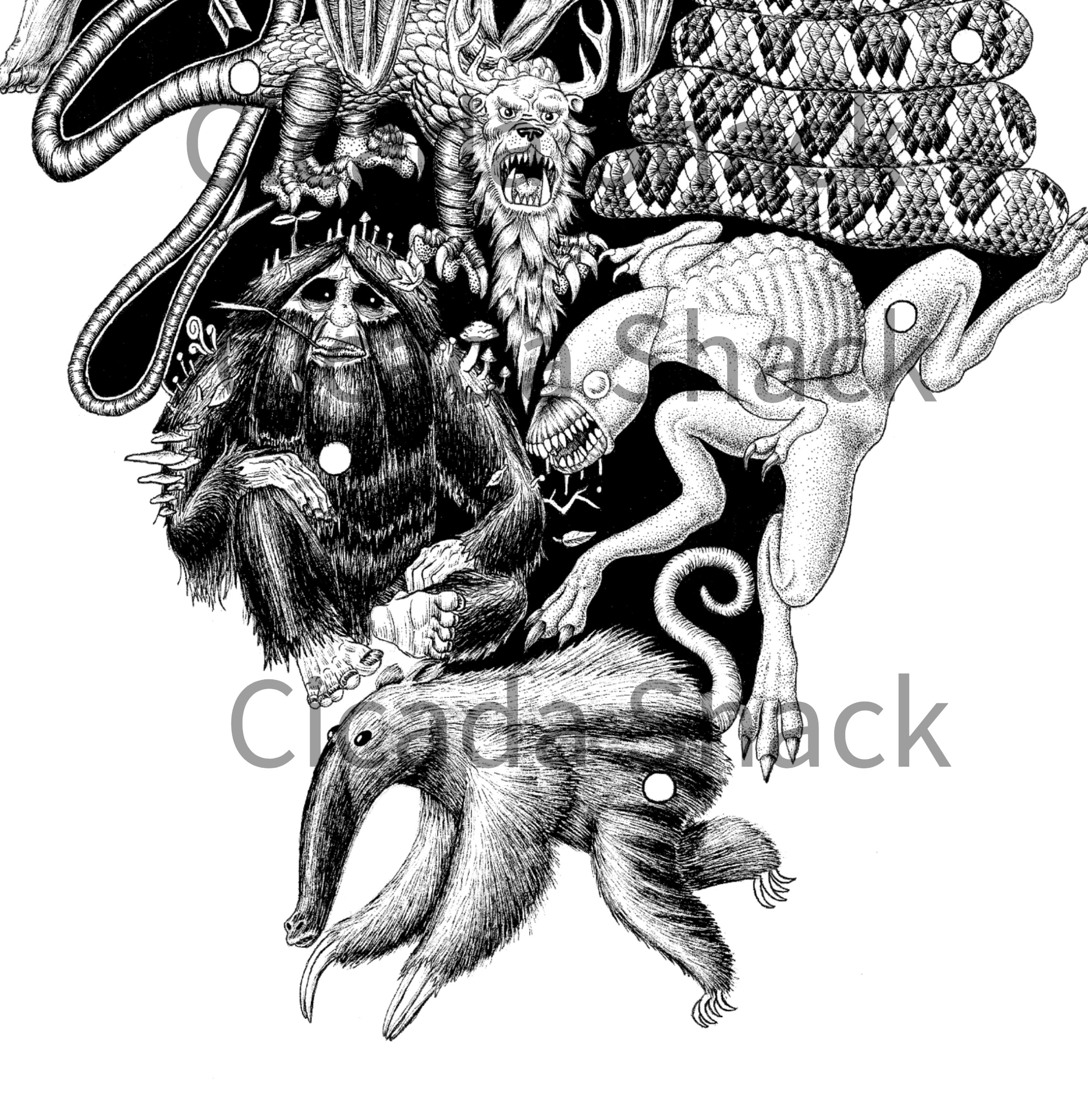 Cryptids of Illinois Map Art Print, Cryptid Wall Art, Monster Poster - Etsy