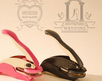 Custom Wedding Embosser|Personalized Monogram Stamp,Bride&Groom Gift|Gift for Couples Wedding Invitation|Wedding Stationery Book Lover Gifts