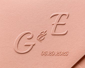 WEDDING INVITATION EMBOSSER – Personalized Monogram Stamp,Wedding Stationery, Gift for Couples Wedding Invitation,Wedding Embosser Stamp