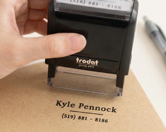 Personalisierter Adressstempel, benutzerdefinierter selbstfärbender Familienstempel, personalisierter Familienstempel, personalisierter Stempel