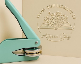 Spersonalizowana wytłaczarka do książek Spersonalizowana wytłaczarka do książek z biblioteki wytłaczarek do książek Niepowtarzalny prezent dla czytelników, prezenty dla miłośników książek