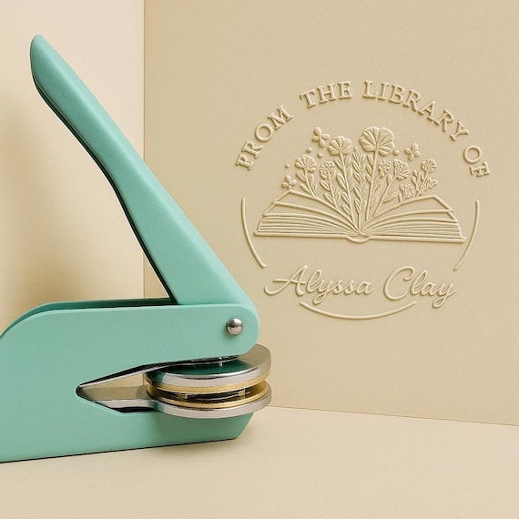 Personalized Book Embosser Custom Book Embosser From The Library Of Book Embosser Unique Gift for Readers, gifts for book lovers