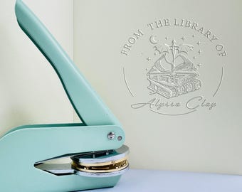 Spersonalizowana wytłaczarka do książek, spersonalizowany stempel biblioteczny, prezent dla czytelników