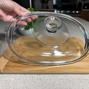 Vintage Pyrex Oval Ersatz Deckel F12C mit Radierung (A)