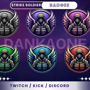 6 Game Character Sub Badges For Twitch | Bit Badges | Twitch Fictional Sub Badges | Stream | Graphics | Digital | Instant Download.