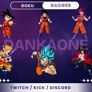 Go-ku Sub Badges For Twitch, YouTube, Discord | Subscriber Badges | Bit Badges | Twitch Sub Badges | Twitch Anime Badges.