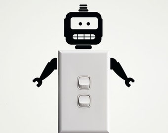 Robot Wall Sticker for Light Switches