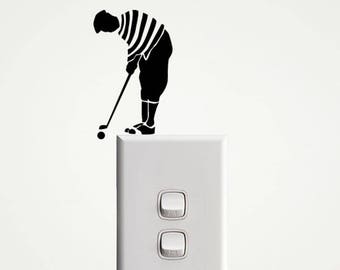 Golfer Wall Decal for Light Switches