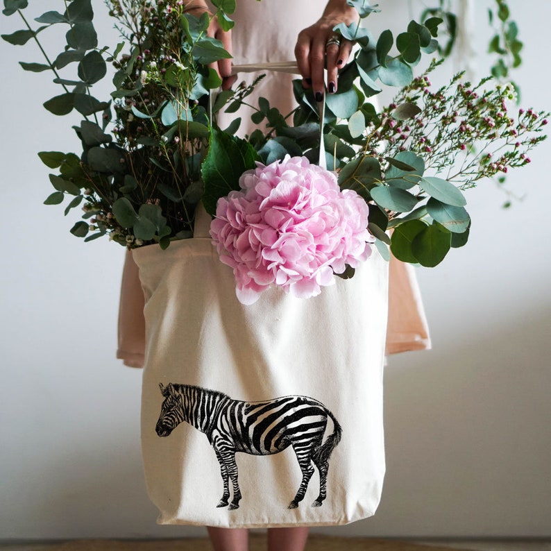 Zebra Tote Bag Etsy