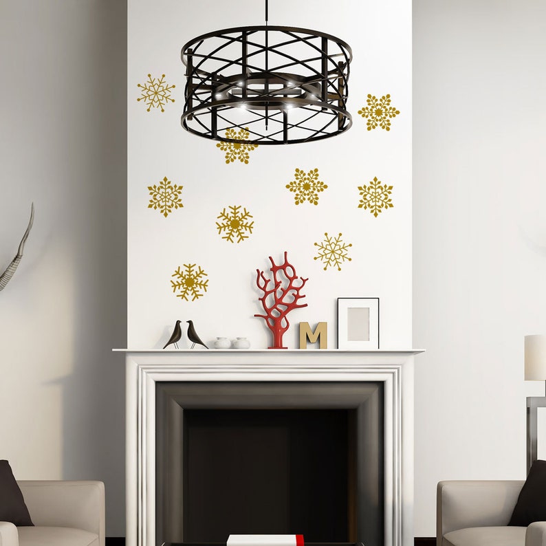 Snowflakes Wall Decal Etsy