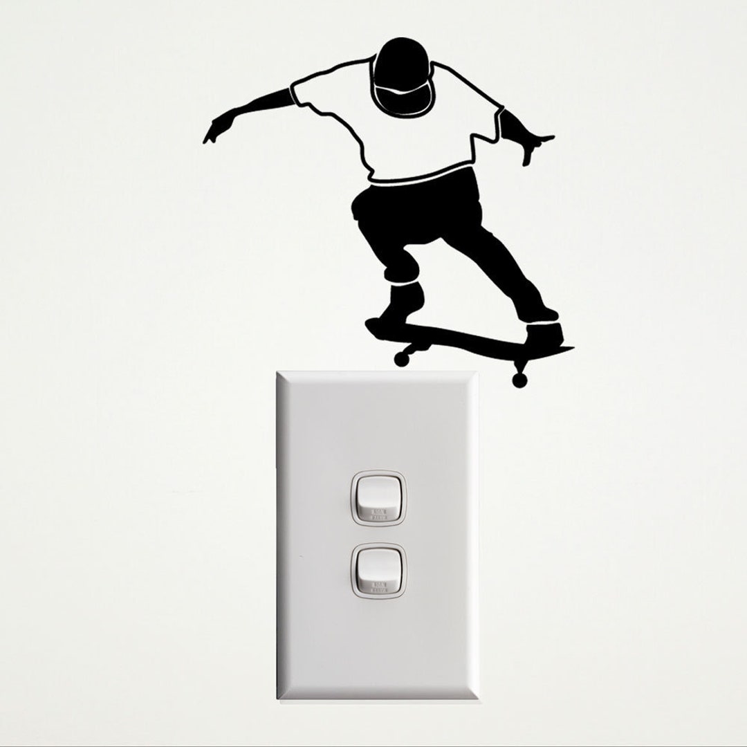 Skater Wall Decal for Light Switches Etsy