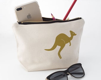 Kangaroo Pouch / Makeup Bag / Pencil Case