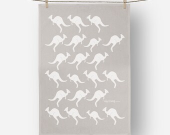 Kangaroos Linen  Tea towel