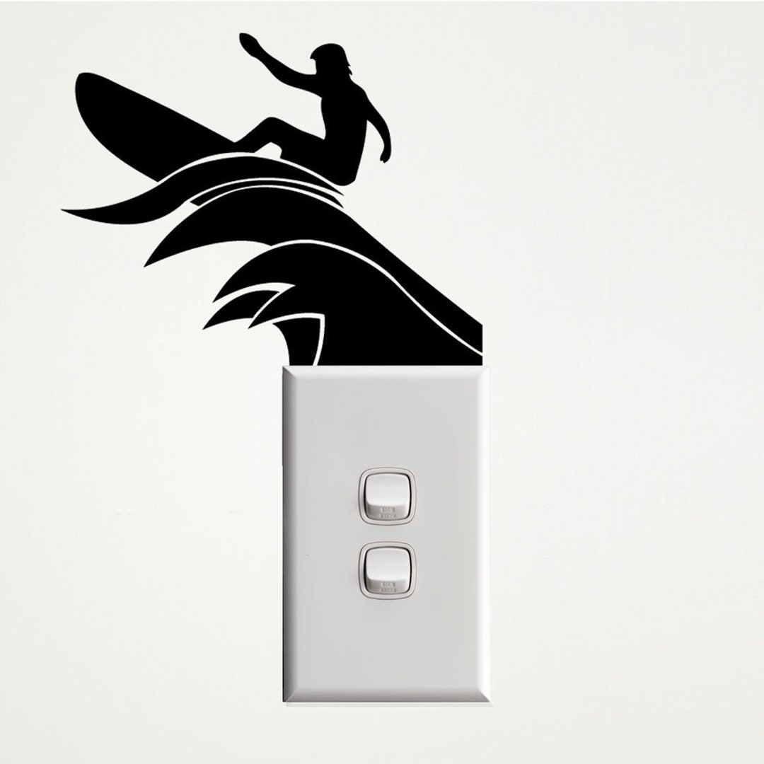 Surfer Wall Decal for Light Switches Etsy