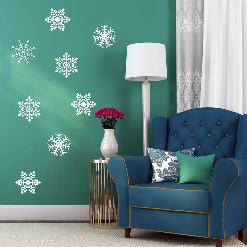 Snowflakes Wall Decal Etsy
