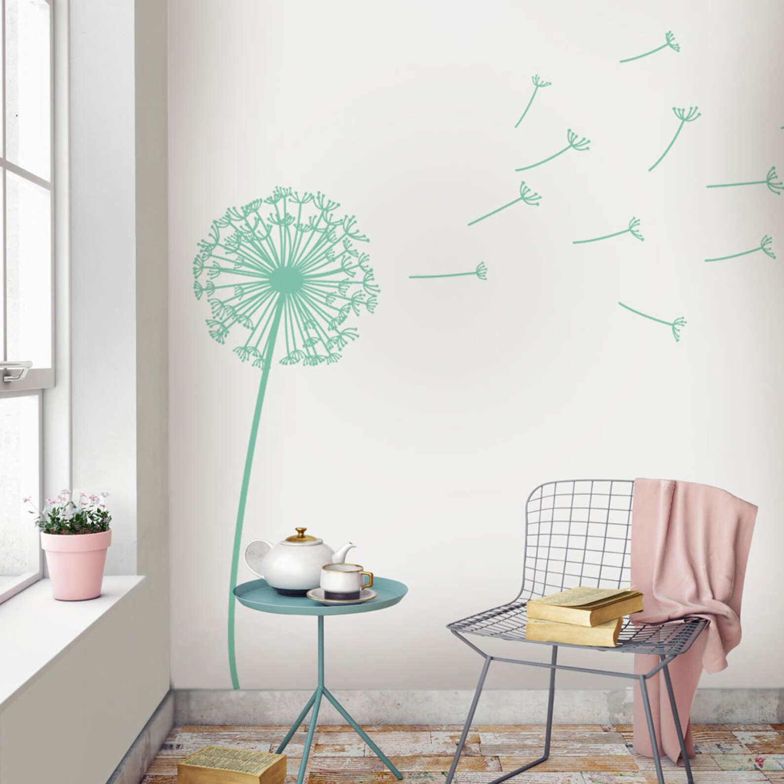Dandelion Wall Decal Etsy