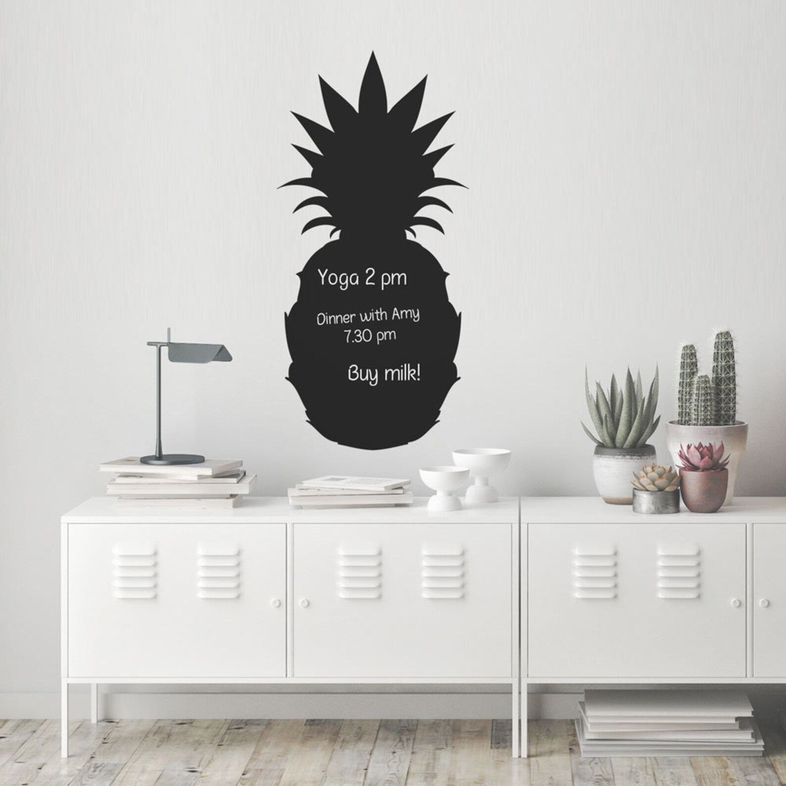 Reusable Chalkboard Pineapple Wall Decal Etsy