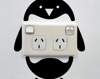 Penguin Wall Sticker for Powerpoints and Light switches