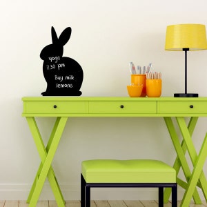 Reusable Chalkboard Bunny Wall Decal image 1