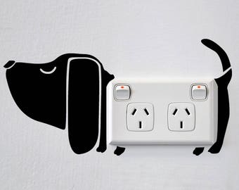 Dog Wall Sticker for Power points and light switches