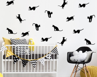 Cats pattern wall decal