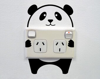 Panda Wall Decal for Powerpoints and Light switches