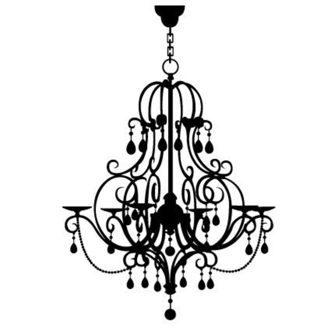 Chandelier Wall Decal Etsy