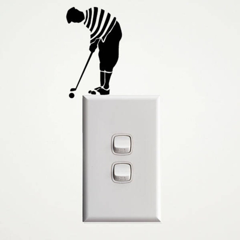 Golfer Wall Decal for Light Switches Etsy