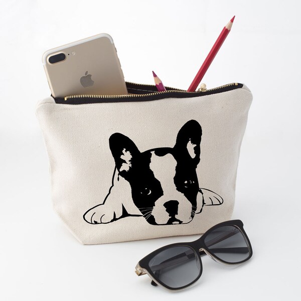 French Bulldog Pouch / Makeup Bag / Pencil Case