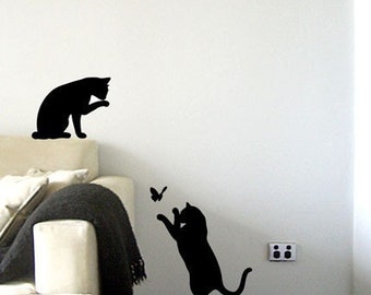 Le Chat Noir - Black Cats Wall Decal