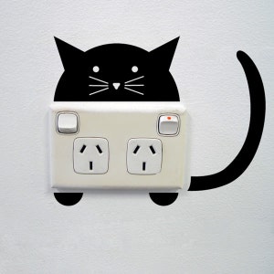 Cat Wall Sticker for Power points and light switches image 1