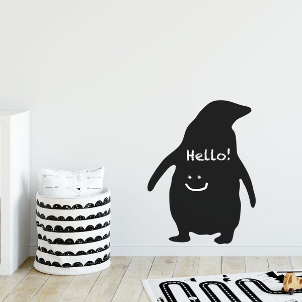 Reusable Chalkboard Penguin Wall Decal