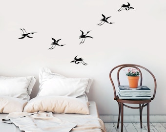 Japanese Cranes - Wall decal