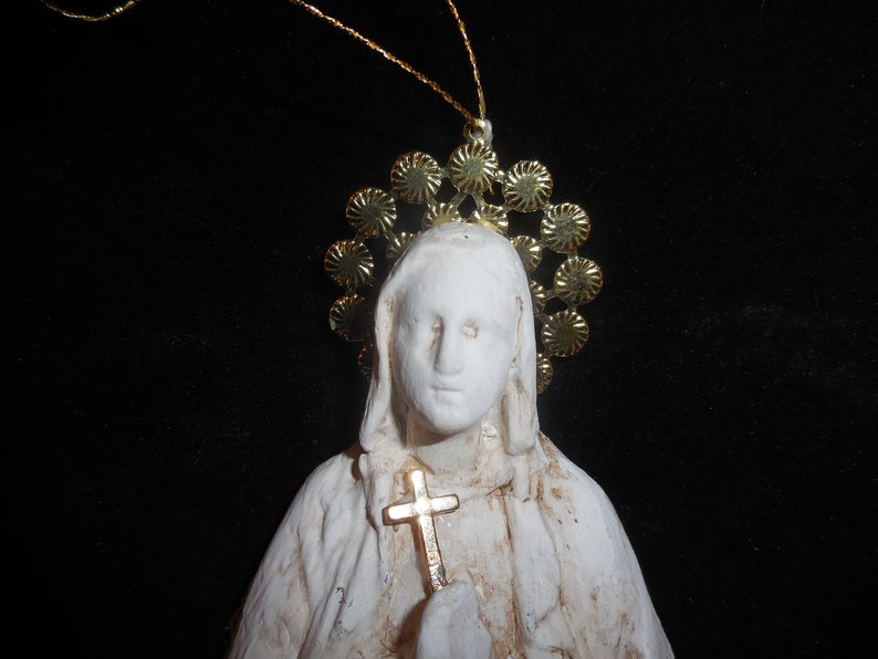 On Sale Faux Meerschaum,Christmas Ornament Christmas religious decor,Religious Ornament Sacred Relics Mary,Holy Mother