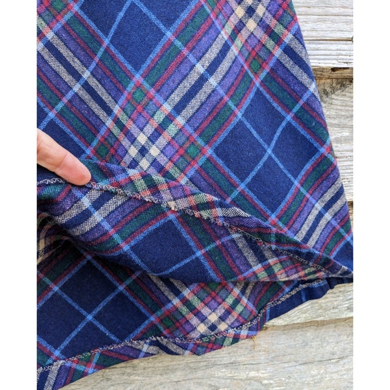 Vtg 70s 80s Collegiate PLAID Skirt 31" Waist - image 8