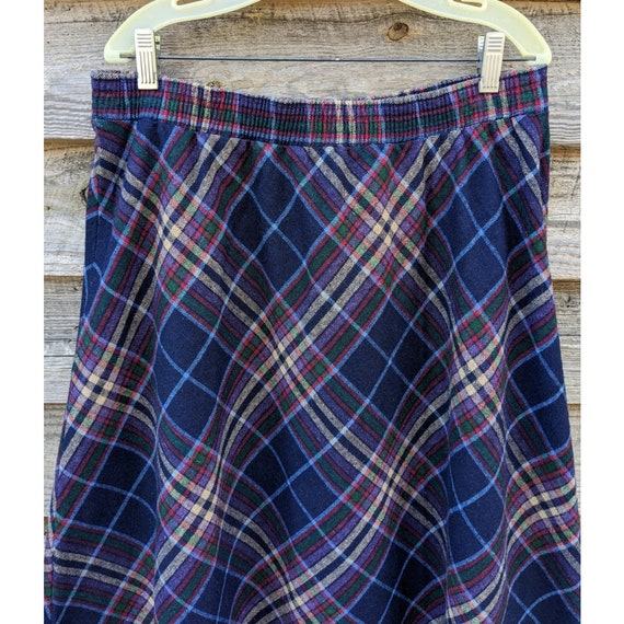 Vtg 70s 80s Collegiate PLAID Skirt 31" Waist - image 4