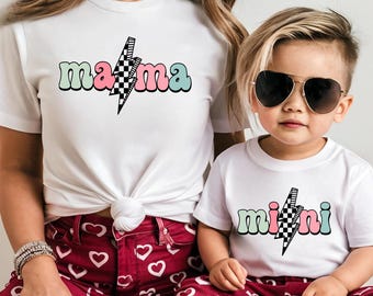 Matching Mama and Mini Lightning Bolt Graphic Tees