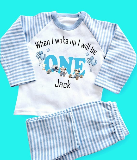 Personalized Race Car Pajamas: Luxury Cotton Baby Toddler Pjs Set