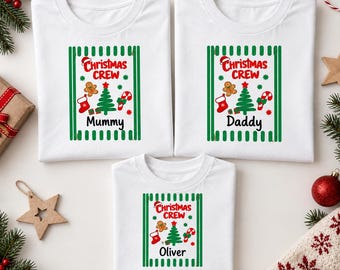 Personalised First Christmas Family Sweatshirts, Matching Mummy Daddy Baby Christmas Jumper, Baby’s 1st Christmas Outfit, Family Xmas Gift