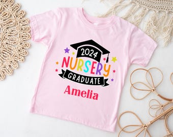 Personalised Nursery Graduation T Shirt, Preschool Graduation T Shirt, Nursery T Shirt, Nursery Keepsake, Pre School Keepsake, Graduate