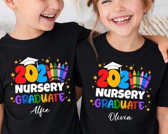 Personalised Nursery Graduation T-Shirt, Keepsake Nursery Shirt