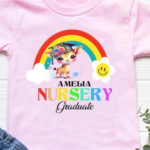Personalised Nursery Graduation T Shirt, Preschool Graduation T Shirt, Nursery T Shirt, Nursery Keepsake, Pre School Keepsake, Graduate